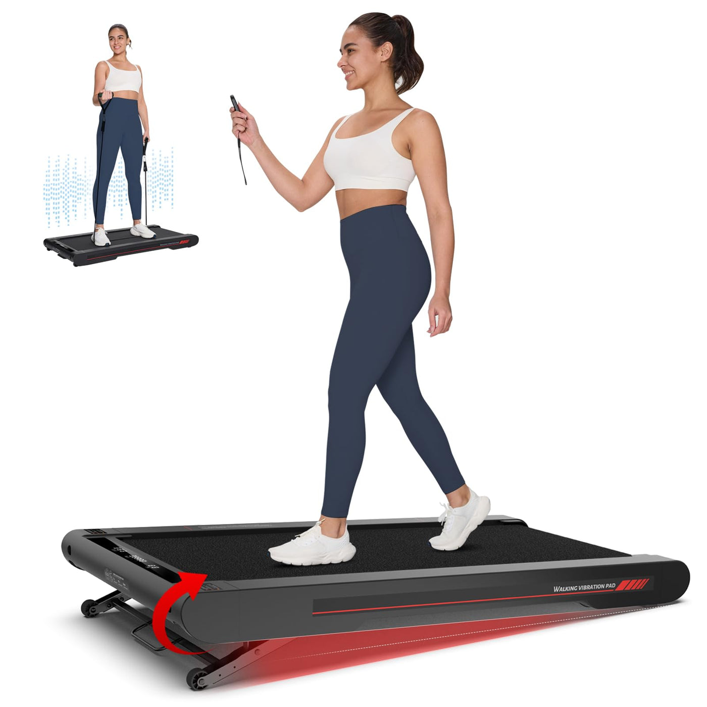 Display of various functions on the Walking Pad Treadmill, enhancing its usability as a portable treadmill for home.