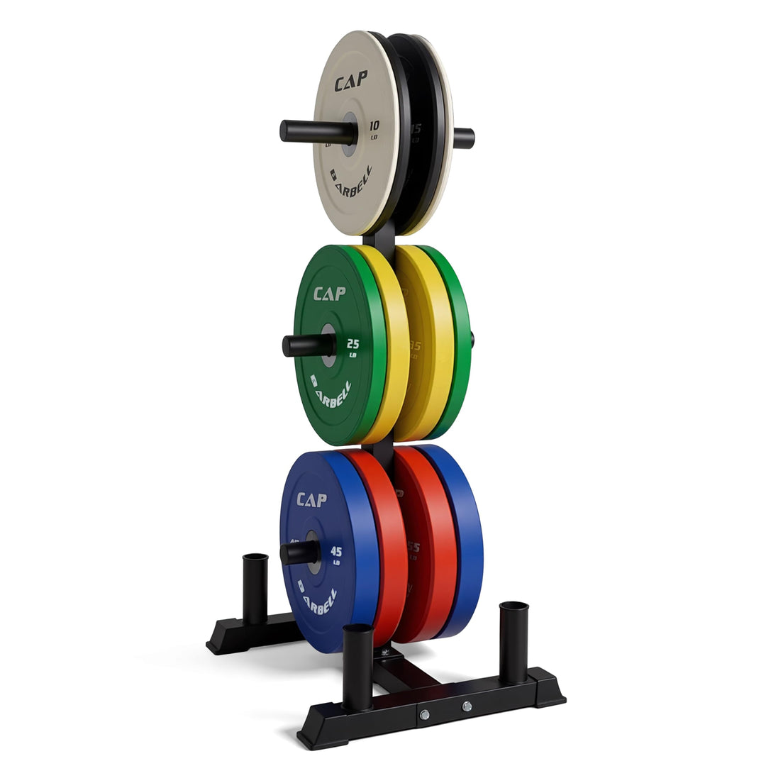 CAP Olympic Bumper Plate Weight Set 100–370LB for Home Gyms