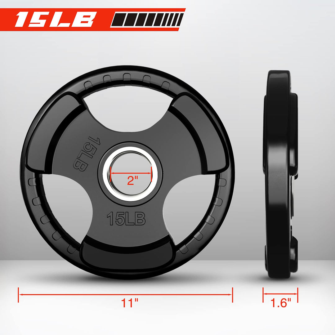 RitFit Rubber Grip Weight Plates – Olympic Plates for Safer, Stronger Barbell Training at Home - Dreamchaser Headquarters