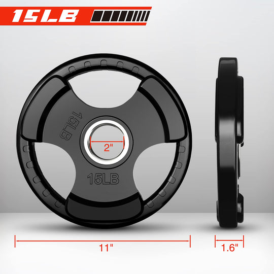 RitFit Rubber Grip Weight Plates – Olympic Plates for Safer, Stronger Barbell Training at Home - Dreamchaser Headquarters