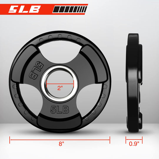 RitFit Rubber Grip Weight Plates – Olympic Plates for Safer, Stronger Barbell Training at Home - Dreamchaser Headquarters