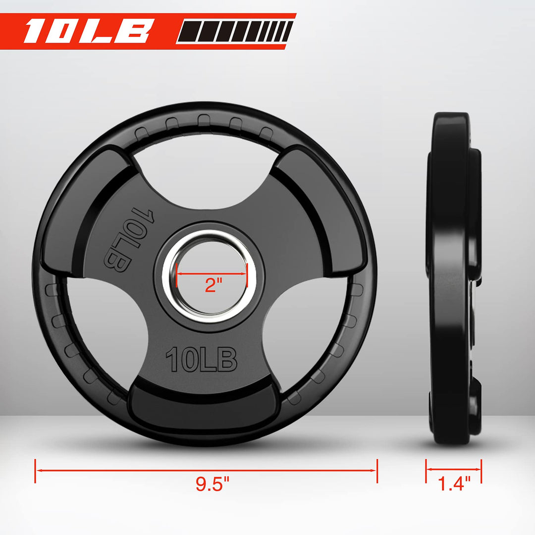 RitFit Rubber Grip Weight Plates – Olympic Plates for Safer, Stronger Barbell Training at Home - Dreamchaser Headquarters