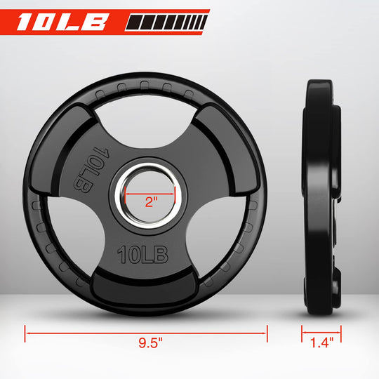 RitFit Rubber Grip Weight Plates – Olympic Plates for Safer, Stronger Barbell Training at Home - Dreamchaser Headquarters