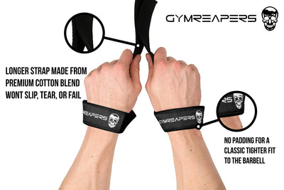 Athletic individual with Gymreapers weightlifting wrist straps, focusing on maximizing their lifting potential.