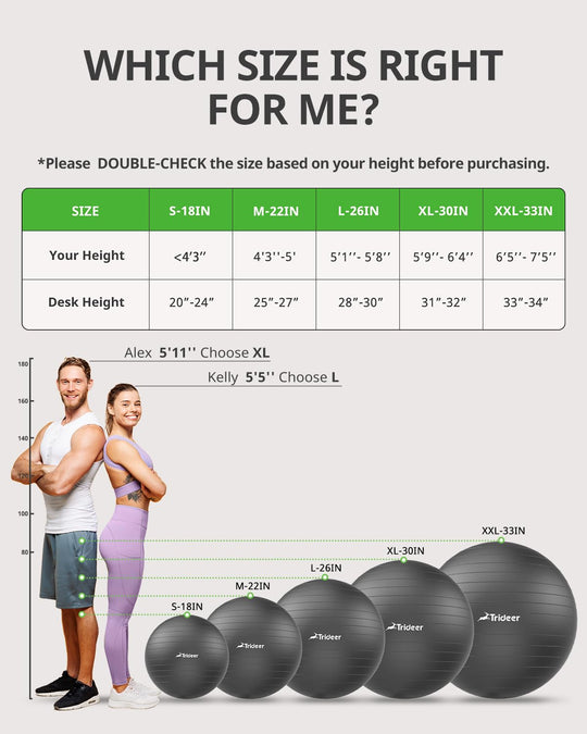 PVC material of Trideer Yoga Ball, safe for all users, making it a great exercise ball for therapy and pregnancy.