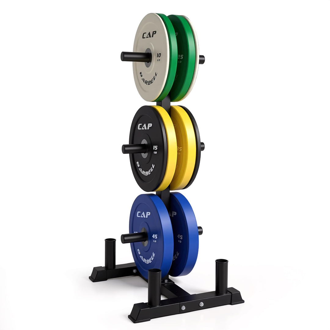 CAP Olympic Bumper Plate Weight Set 100–370LB for Home Gyms
