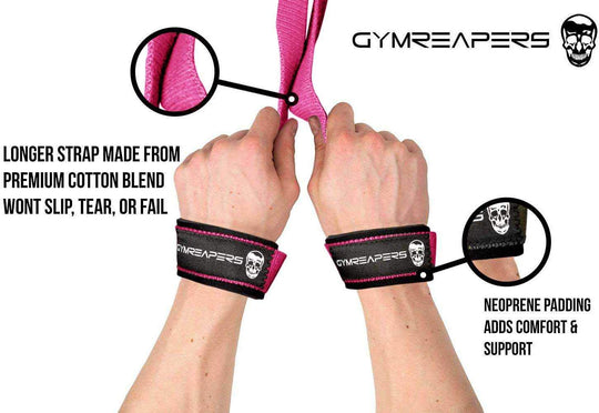 Gymreapers Lifting Wrist Straps for Weightlifting, Bodybuilding, Powerlifting, Strength Training, - Dreamchaser Headquarters