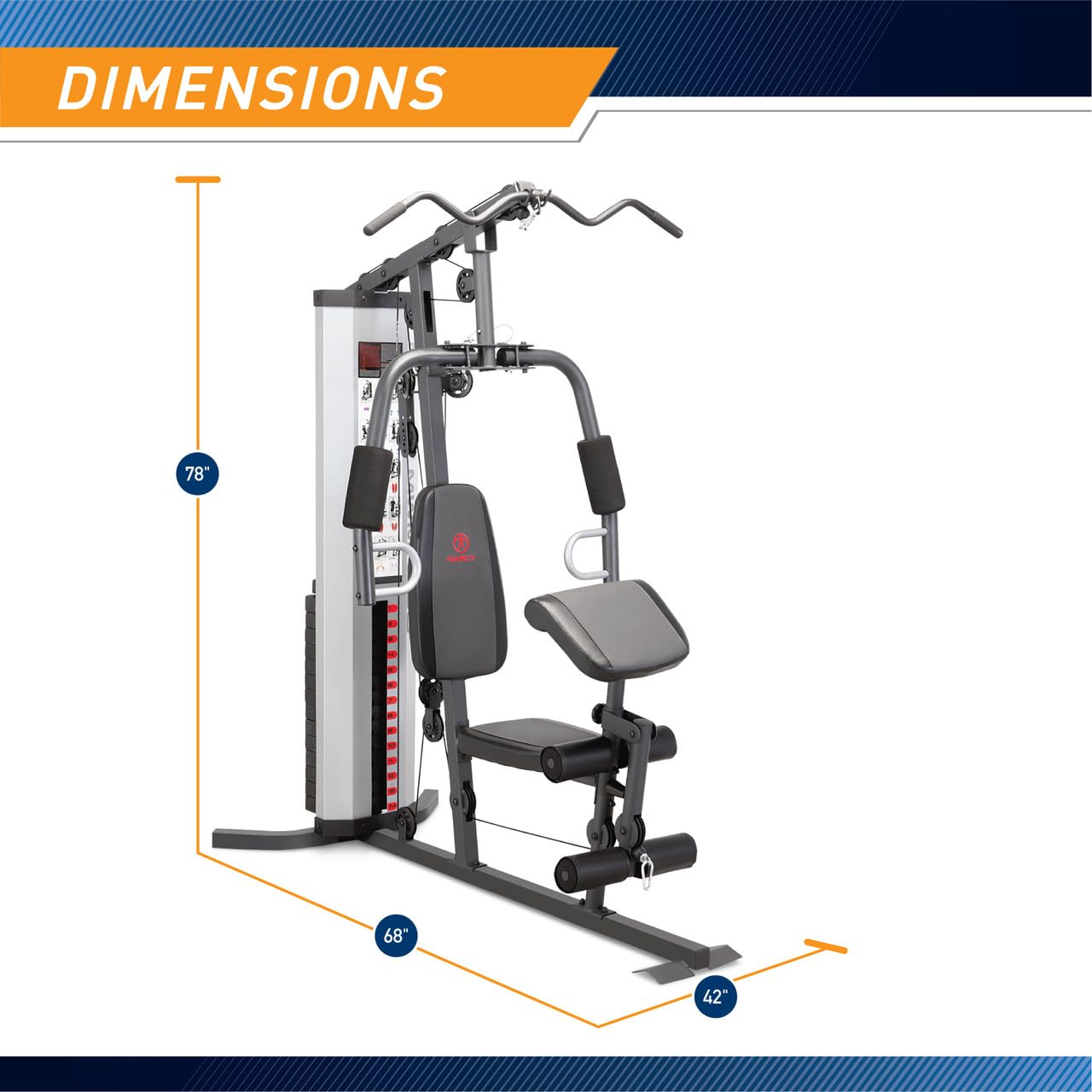 Marcy MWM-988 Multifunction Steel Home Gym 150lb Weight Stack Machine - Dreamchaser Headquarters