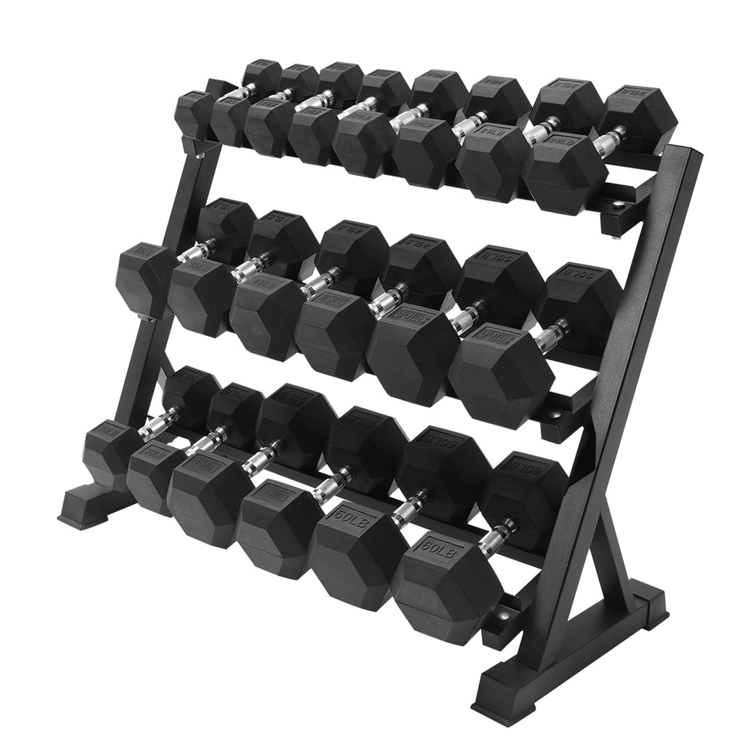 Rubber Hex Dumbbell Set for Full Body Strength Training | DreamChaserHQ