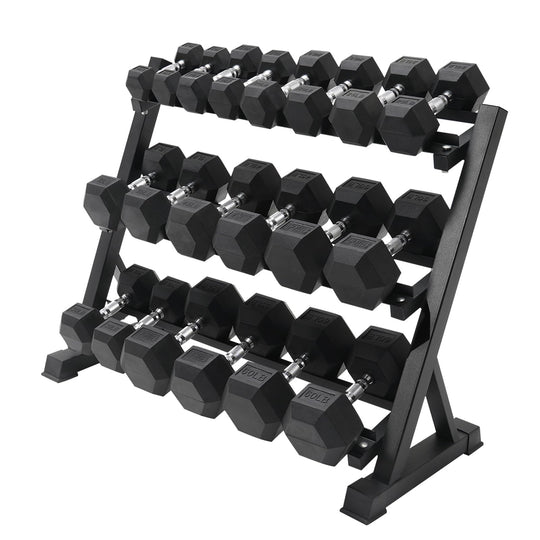 Rubber Hex Dumbbell Set for Full Body Strength Training | DreamChaserHQ