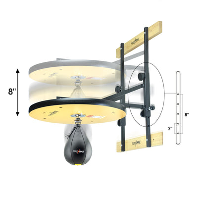 MaxxMMA Heavy Duty Adjustable Speed Bag Platform Kit 24" + Speed Ball (10" x 7") - Dreamchaser Headquarters
