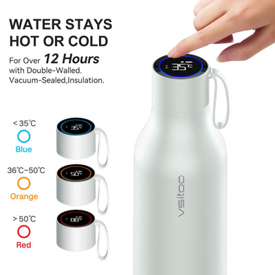 VSITOO 33 oz Smart Self-Cleaning Water Bottle,Stainless Steel Vacuum Flask,BPA-Free, One-Touch Clean,30-Day Battery, Magnetic Charging,Portable Bottle for Travel,Gym or Office,Black - Dreamchaser Headquarters
