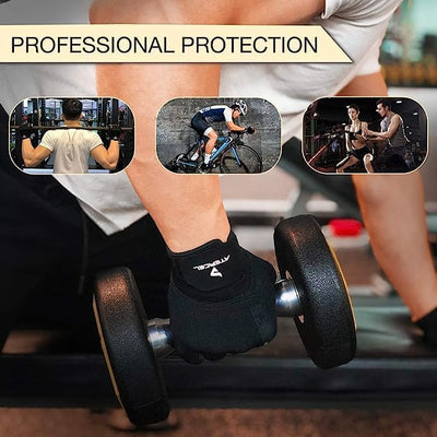 ATERCEL Workout Gloves with pull loop system, enhancing fitness routine as workout gloves for weight lifting.