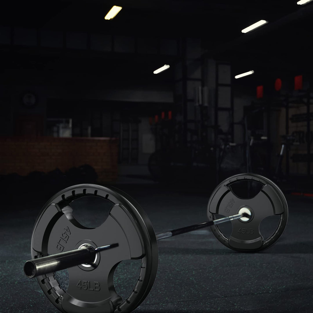 RitFit Rubber Grip Weight Plates – Olympic Plates for Safer, Stronger Barbell Training at Home - Dreamchaser Headquarters
