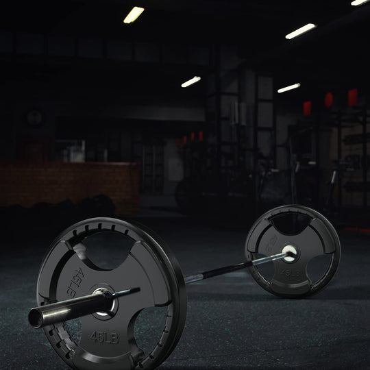 RitFit Rubber Grip Weight Plates – Olympic Plates for Safer, Stronger Barbell Training at Home - Dreamchaser Headquarters