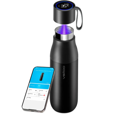 VSITOO 33 oz Smart Self-Cleaning Water Bottle,Stainless Steel Vacuum Flask,BPA-Free, One-Touch Clean,30-Day Battery, Magnetic Charging,Portable Bottle for Travel,Gym or Office,Black - Dreamchaser Headquarters
