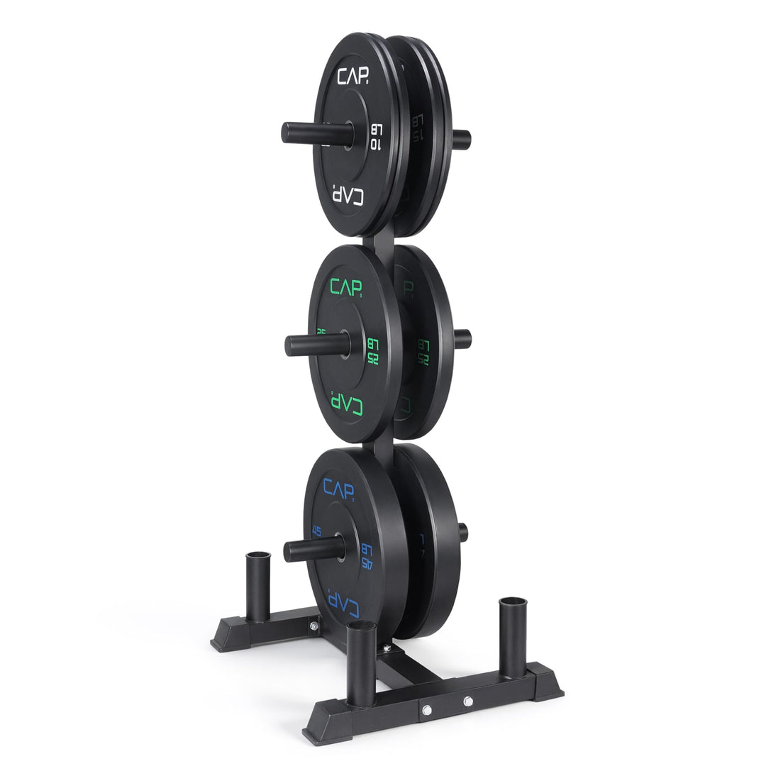 CAP Olympic Bumper Plate Weight Set 100–370LB for Home Gyms