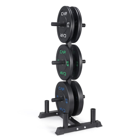 CAP Olympic Bumper Plate Weight Set 100–370LB for Home Gyms