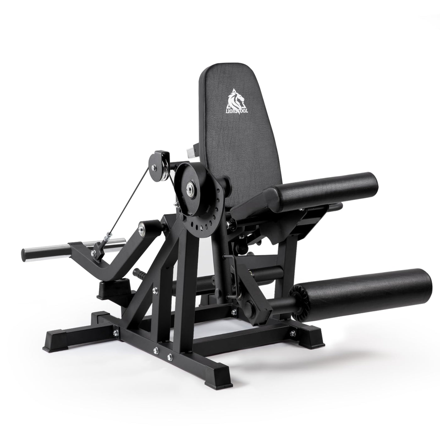 LIONSCOOL Leg Extension and Curl Machine V4.0, 1100lbs Capacity Adjustable Seated Leg Extension, Lying Leg Curl Bench, Cable Operated 2” Plate Loadable Lower Body Exercise Equipment for Home Gym - Dreamchaser Headquarters
