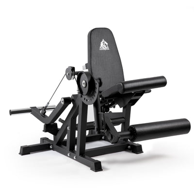 LIONSCOOL Leg Extension and Curl Machine V4.0, 1100lbs Capacity Adjustable Seated Leg Extension, Lying Leg Curl Bench, Cable Operated 2” Plate Loadable Lower Body Exercise Equipment for Home Gym - Dreamchaser Headquarters
