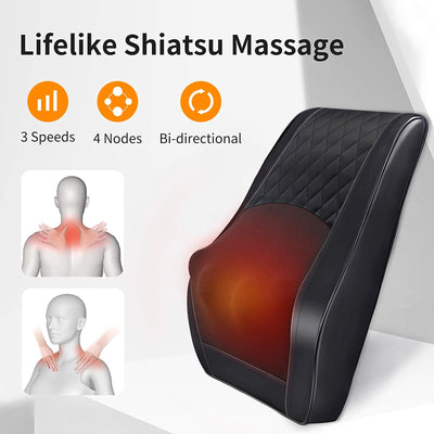 Enjoy relaxation with the Boriwat Back Massager with Heat, ideal for soothing sore muscles and easing tension.