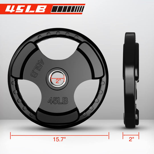 RitFit Rubber Grip Weight Plates – Olympic Plates for Safer, Stronger Barbell Training at Home - Dreamchaser Headquarters