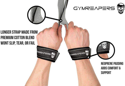 Gymreapers Lifting Wrist Straps for Weightlifting, Bodybuilding, Powerlifting, Strength Training, - Dreamchaser Headquarters