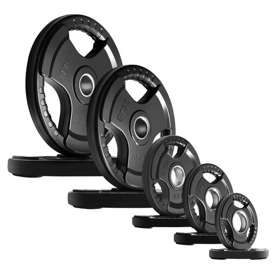 RitFit Rubber Grip Weight Plates – Olympic Plates for Safer, Stronger Barbell Training at Home - Dreamchaser Headquarters