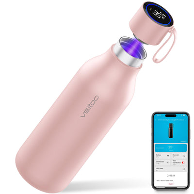 VSITOO 33 oz Smart Self-Cleaning Water Bottle,Stainless Steel Vacuum Flask,BPA-Free, One-Touch Clean,30-Day Battery, Magnetic Charging,Portable Bottle for Travel,Gym or Office,Black - Dreamchaser Headquarters