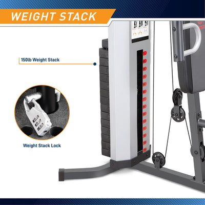 Marcy MWM-988 Multifunction Steel Home Gym 150lb Weight Stack Machine - Dreamchaser Headquarters