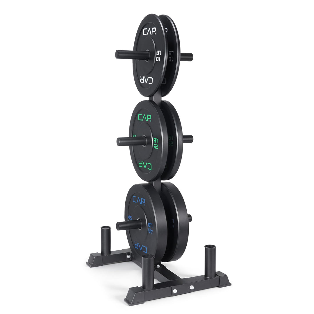 CAP Olympic Bumper Plate Weight Set 100–370LB for Home Gyms