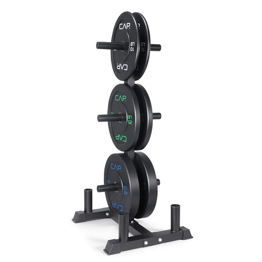 CAP Olympic Bumper Plate Weight Set 100–370LB for Home Gyms