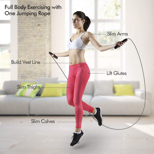 Tangle-Free Jump Rope with Adjustable Steel Cable &amp; Foam Handles for Fast Fitness Workouts - Dreamchaser Headquarters