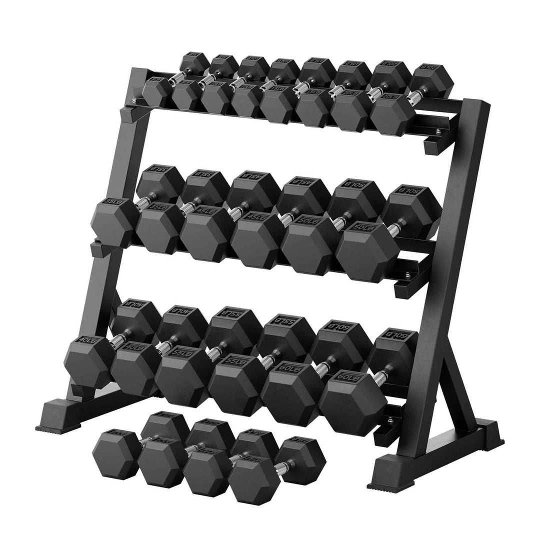 Rubber Hex Dumbbell Set for Full Body Strength Training | DreamChaserHQ