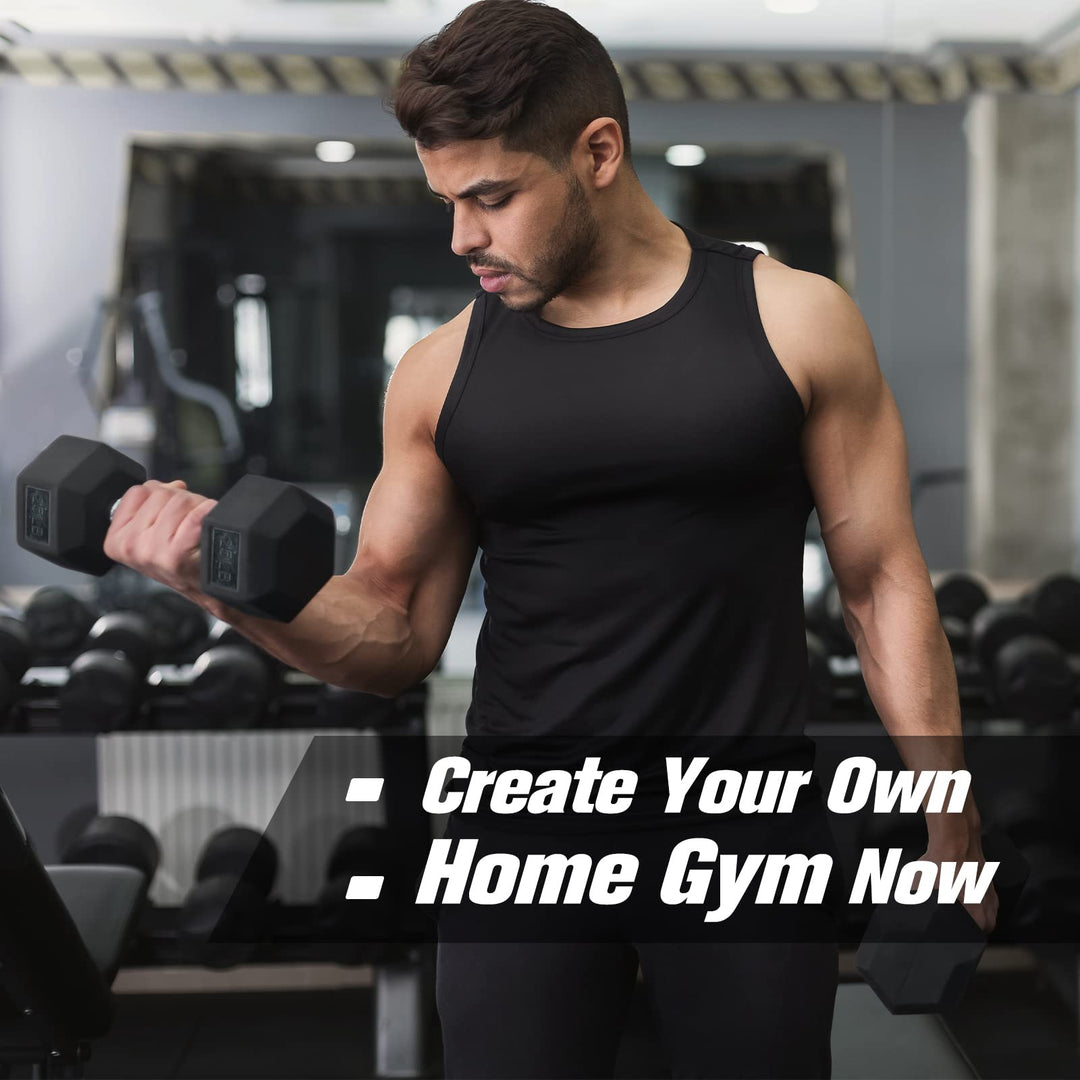 Rubber Hex Dumbbell Set for Full Body Strength Training | DreamChaserHQ