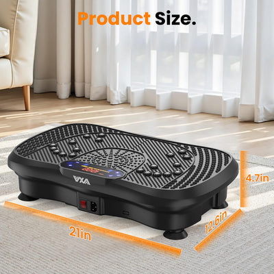 AXV Vibration Plate in a home setting, demonstrating its compact design for effective weight loss workouts.