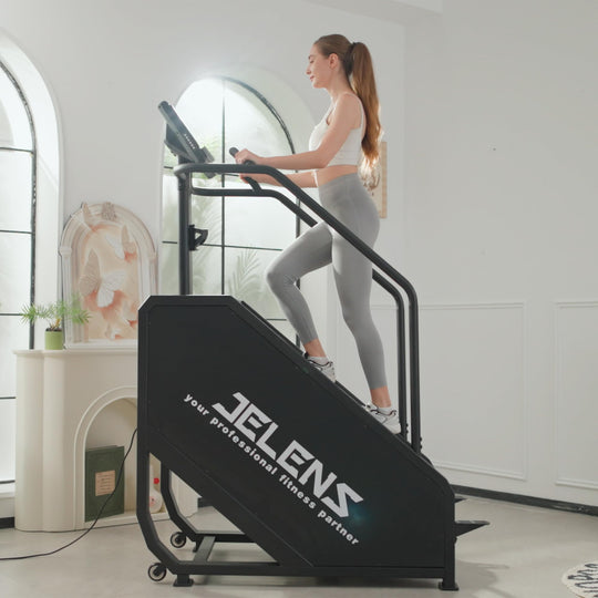 Jelens Stair Stepper Machine with LED Screen 440 LBS, Commercial Grade Stair Climber Exercise Machine for Home with 15 Resistance Levels for Cardio, 24-164 Steps/Minute (Black) - Dreamchaser Headquarters