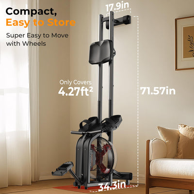 User-friendly design elements of the YOSUDA Magnetic Rowing Machine enhancing workout experience.
