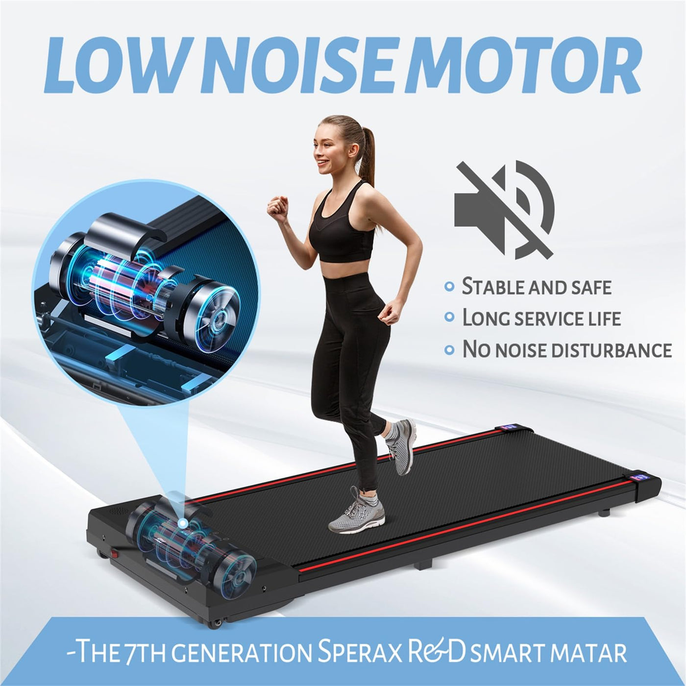 Sleek aesthetic of the Walking Pad Treadmill, ideal for a modern portable treadmill for home.