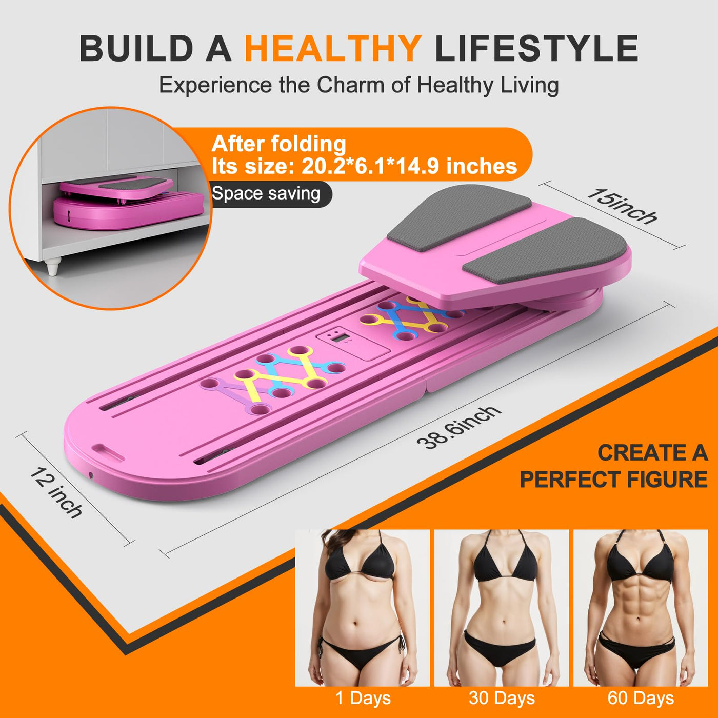 Effective workout sessions with the multifunctional ab board - join the fitness journey at home.