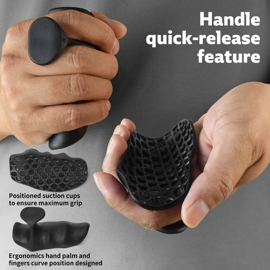 Close-up of Original Weight Lifting Grips showing fingerless design and flexibility for enhanced comfort in workouts.