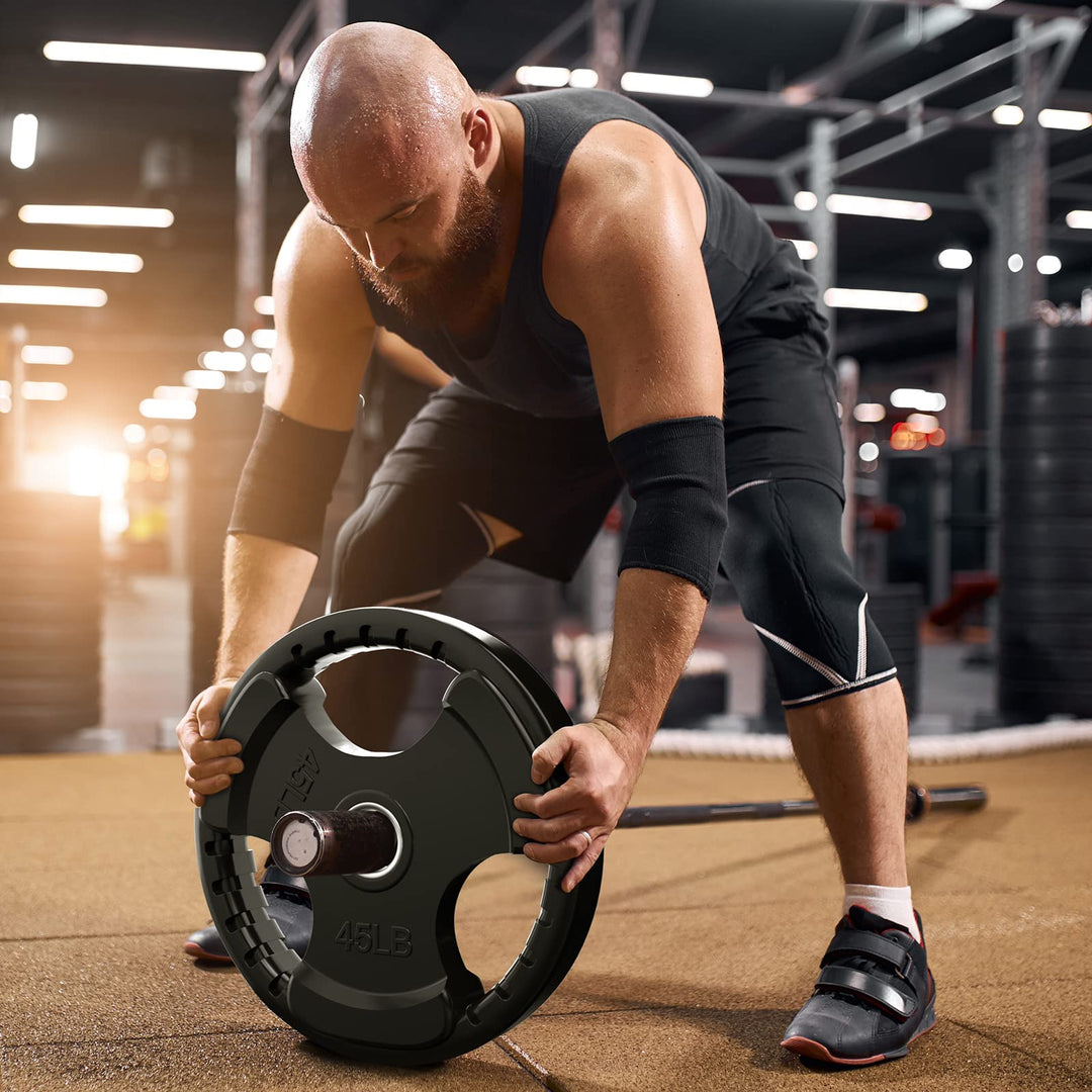 RitFit Rubber Grip Weight Plates – Olympic Plates for Safer, Stronger Barbell Training at Home - Dreamchaser Headquarters