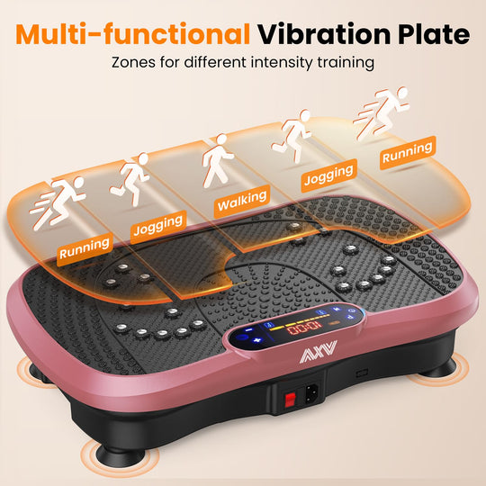 AXV Weight Loss Vibrating Platform - Full Body Shaker Exercise Machine with Remote, Bands &amp; BT Speaker - Dreamchaser Headquarters