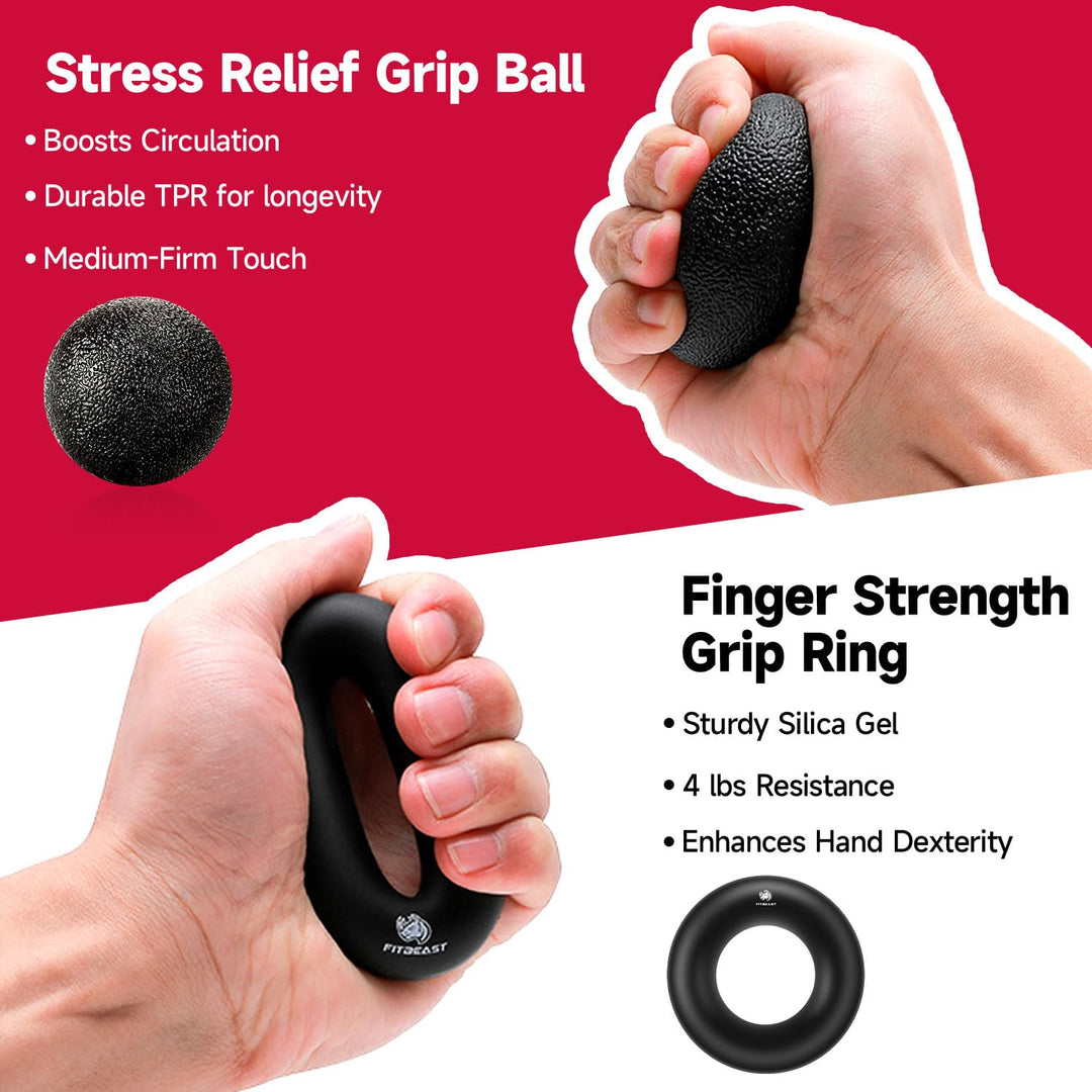 Textured handle of the FitBeast Grip Strengthener, providing a secure grip for effective hand and forearm strengthening exercises.