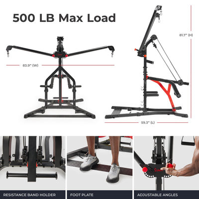 Sunny Health & Fitness Multifunctional All in One Pully Cable Home Gym – Complete Functional Trainer Compact Workout System SF-HG92401 - Dreamchaser Headquarters