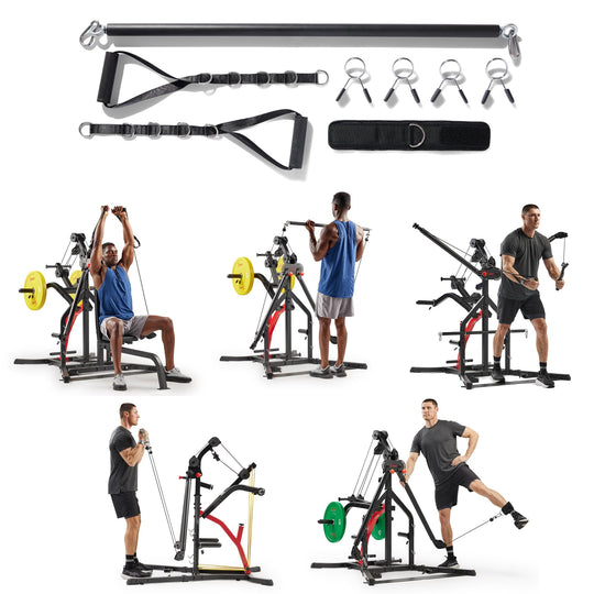 Sunny Health &amp; Fitness Multifunctional All in One Pully Cable Home Gym – Complete Functional Trainer Compact Workout System SF-HG92401 - Dreamchaser Headquarters