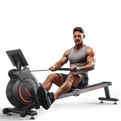 YOSUDA Magnetic Rowing Machine featuring a sturdy frame and ergonomic design for effective home workouts.