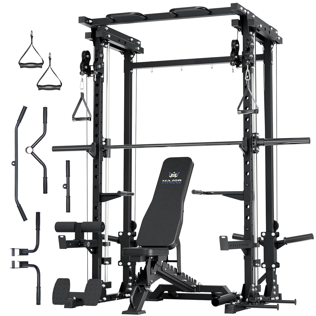 Major Fitness Drone3 Machine – All-in-One Home Gym Squat Rack with Weight Bar, Cable Crossover Machine - Dreamchaser Headquarters