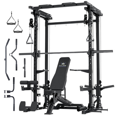 Major Fitness Drone3 Machine – All-in-One Home Gym Squat Rack with Weight Bar, Cable Crossover Machine - Dreamchaser Headquarters