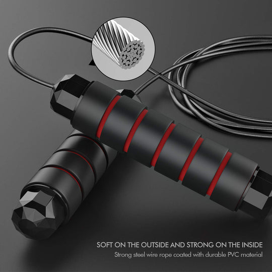 Tangle-Free Jump Rope with Adjustable Steel Cable &amp; Foam Handles for Fast Fitness Workouts - Dreamchaser Headquarters